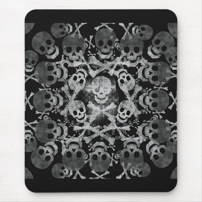 skull and crossbones mouse pad (Front)