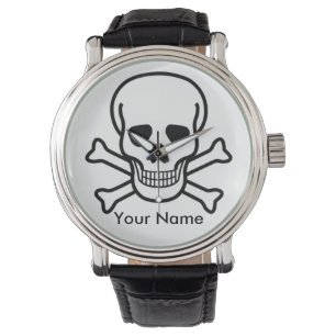 Skull and Crossbones on Watch Personalize