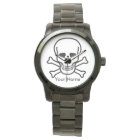 Skull and Crossbones on Watch Personalize