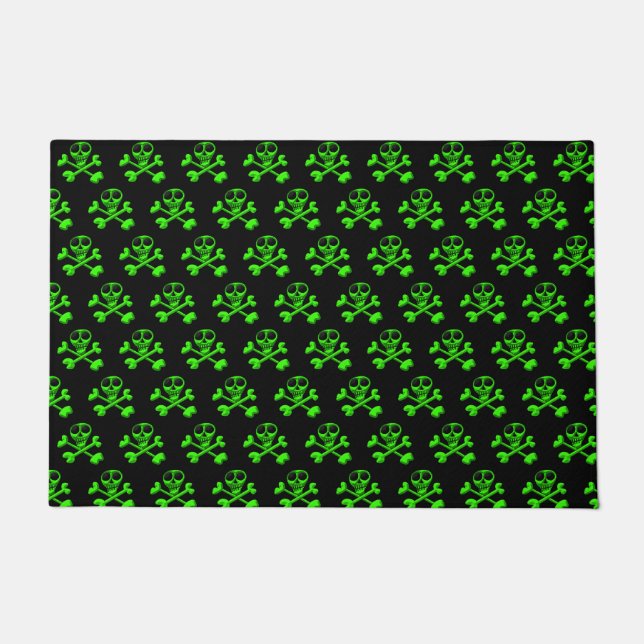 Skull and Crossbones Pattern Doormat (Front)