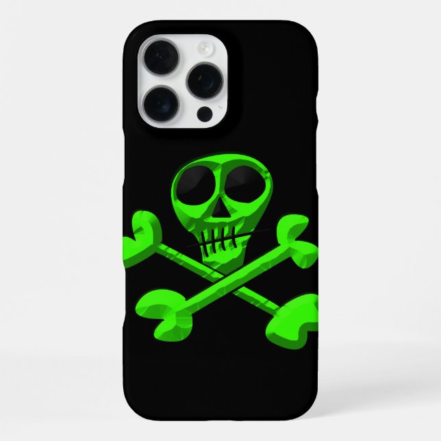 Skull and Crossbones Pattern iPhone Case (Back)