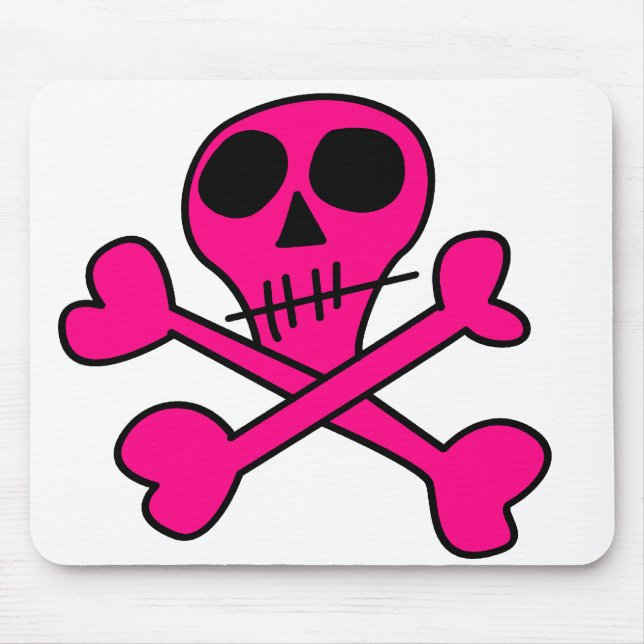 Skull and Crossbones Pattern Mouse Pad (Front)
