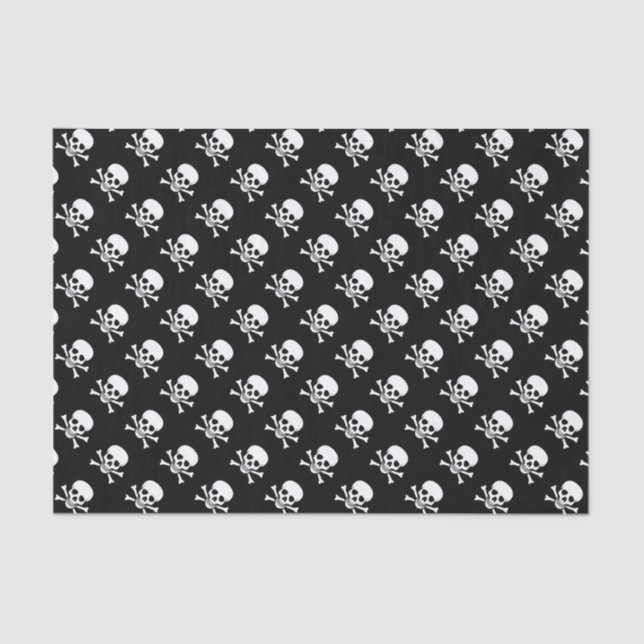 Skull and Crossbones Pattern Tissue Paper (Front)