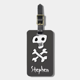 Skull and Crossbones Pirate Design Luggage Tag