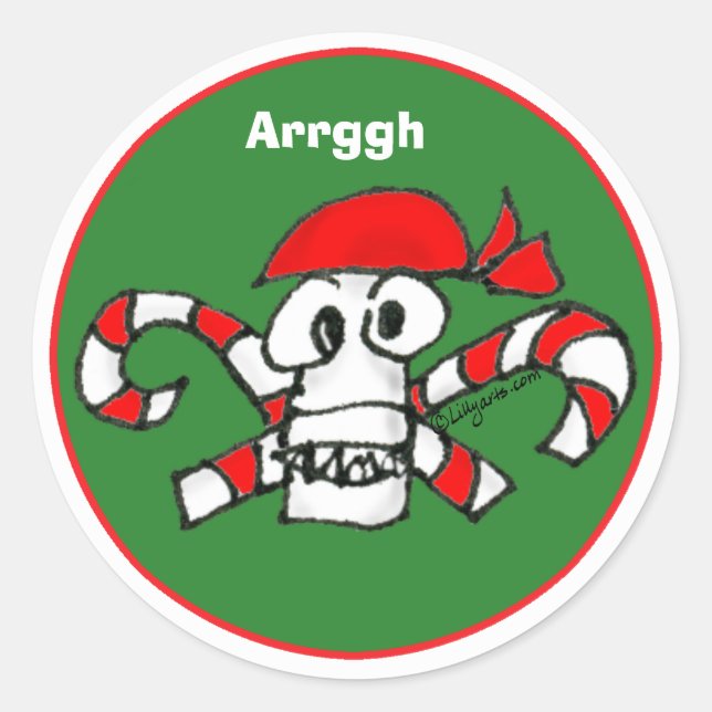 Skull and Crossbones Pirate Green Envelope Seal (Front)