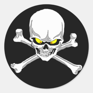 Skull and crossbones stickers