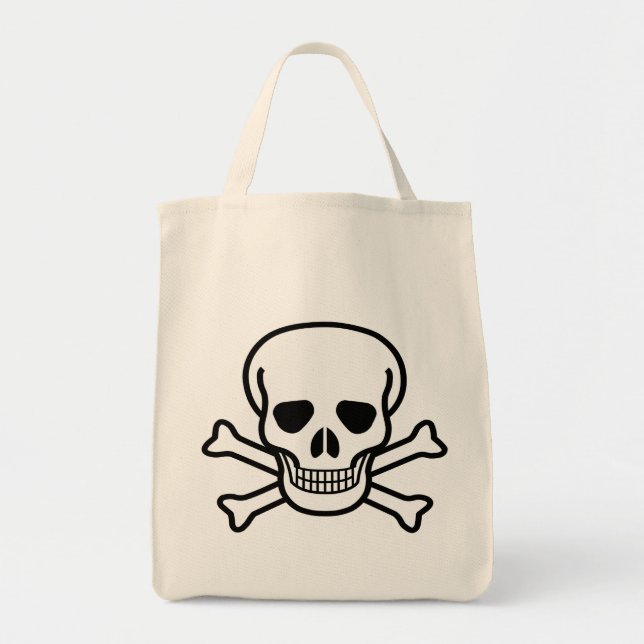 Skull and Crossbones Tote Bag (Front)
