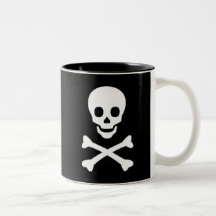 Skull and Crossbones Two-Tone Coffee Mug