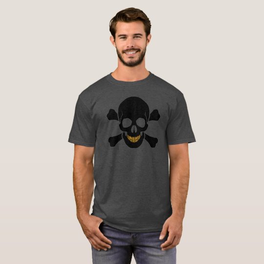 Skull and Crossbones with Gold Teeth T-Shirt