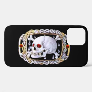 SKULL AND CROSSED BONES RUBY RENAISSANCE JEWEL iPhone 12 CASE