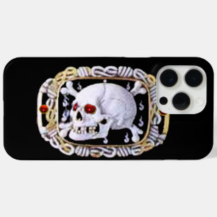 SKULL AND CROSSED BONES RUBY RENAISSANCE JEWEL iPhone 15 PRO MAX CASE