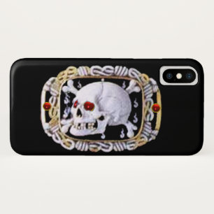 SKULL AND CROSSED BONES RUBY RENAISSANCE JEWEL Case-Mate iPhone CASE