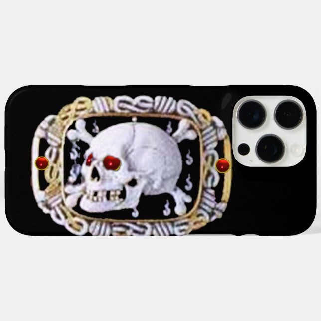 SKULL AND CROSSED BONES RUBY  RENAISSANCE JEWEL Case-Mate iPhone CASE (Back (Horizontal))