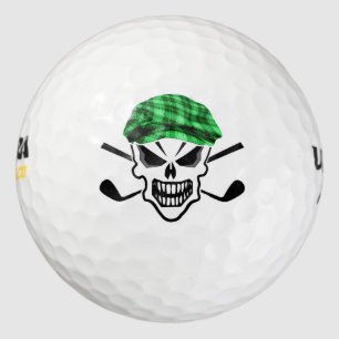 Skull and Crossed Golf Clubs Balls