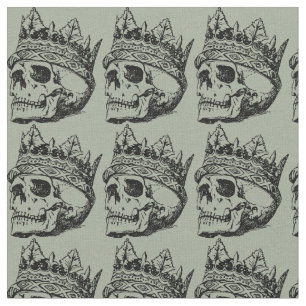 Skull and crown fabric
