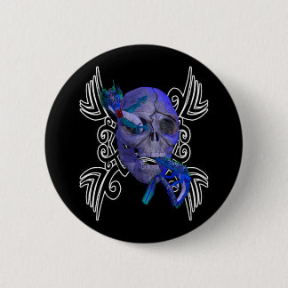 Skull and Dragon Tattoo Button