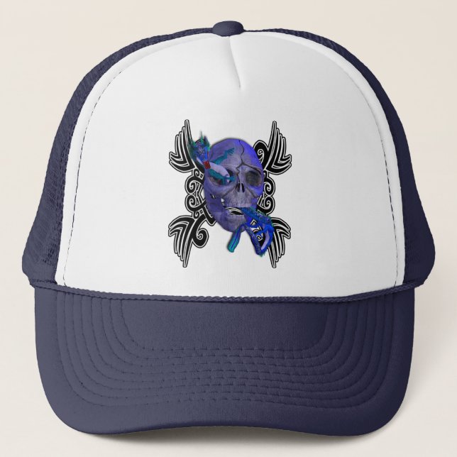 Skull and Dragon Tattoo Hat (Front)