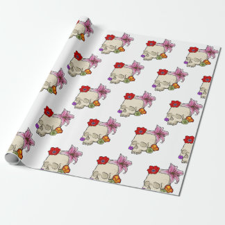 Skull and Flora Wrapping Paper