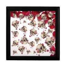 Skull and flowers 
