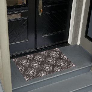 Skull and Grey Gothic Doormat