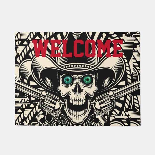 Skull and Guns Doormat (Front)