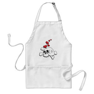 Skull and Hearts Standard Apron