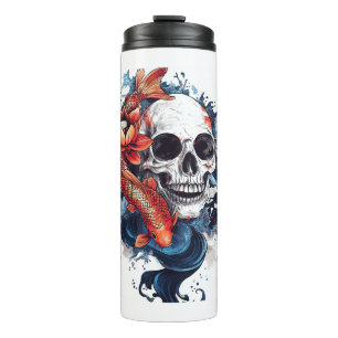 Skull and Koi Serenity Thermal Tumbler