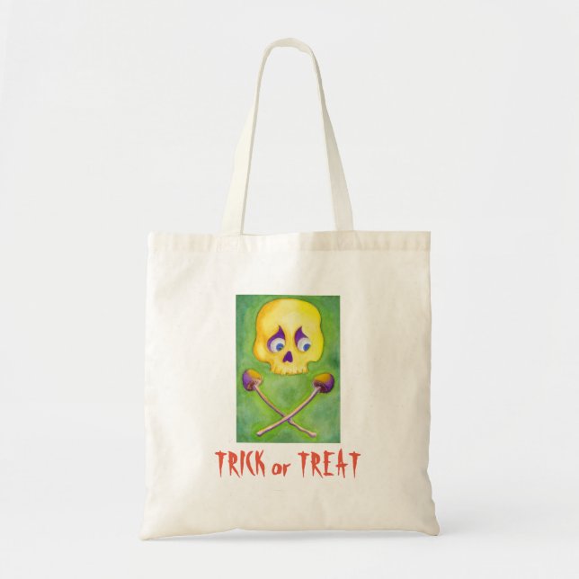 Skull and Mushroom Tote Bag (Front)