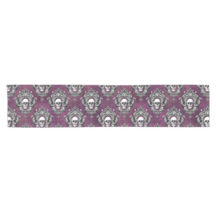 Skull and Purple Gothic Short Table Runner