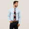 skull and red roses mens tie