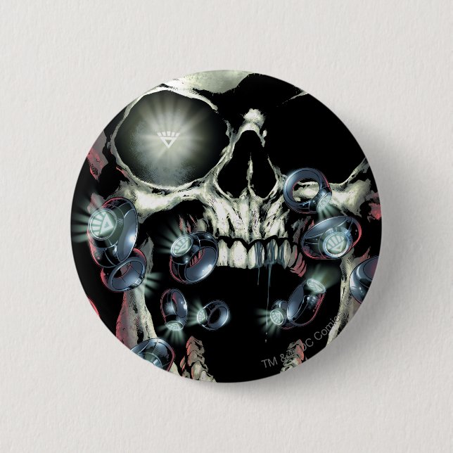 Skull and Rings - Colour 2 Inch Round Button (Front)