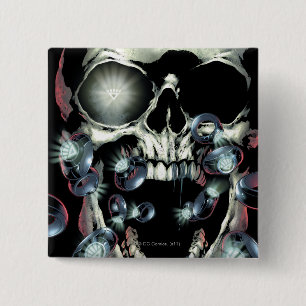 Skull and Rings - Colour 2 Inch Square Button