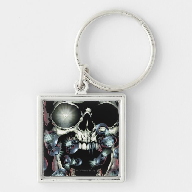 Skull and Rings - Colour Keychain (Front)