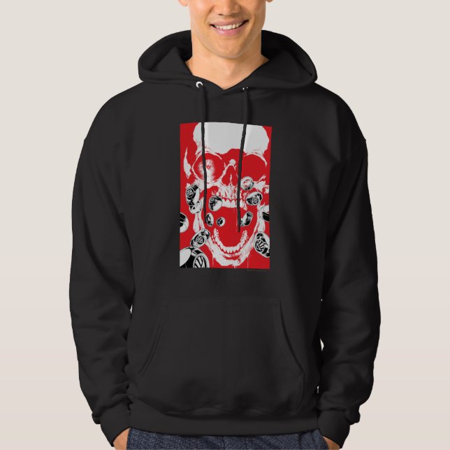 Skull and Rings - Red Hoodie (Front)