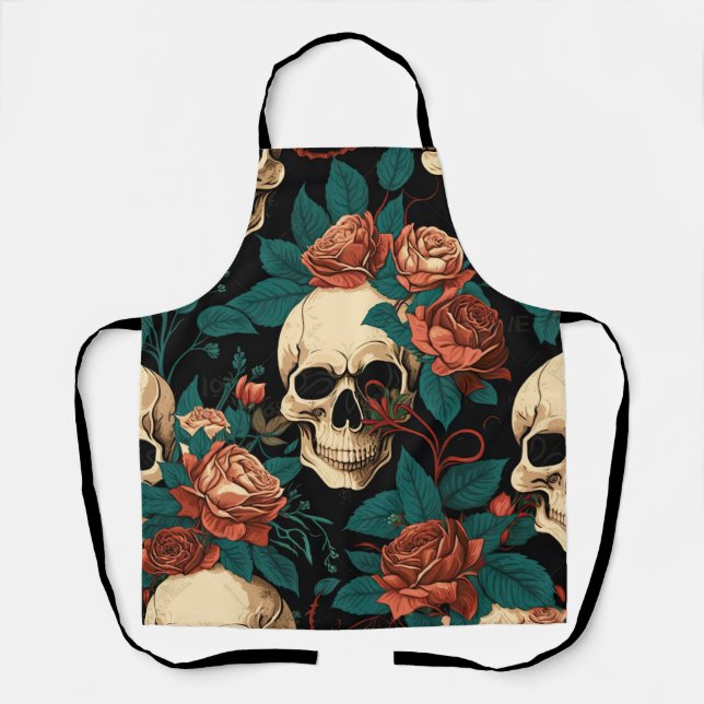 Skull and Rose Apron (Front)