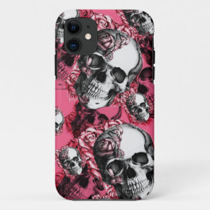 Skull and Roses Barely There I phone Case