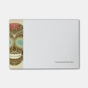 Skull And Roses, Colourful Day Of The Dead Card 2 Post-it Notes