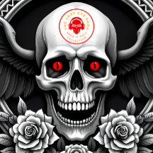Skull and Roses Design