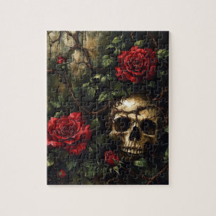 Skull and Roses Jigsaw Puzzle