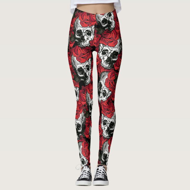 skull and roses leggings (Front)
