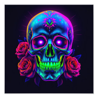 Skull and Roses Photo Print