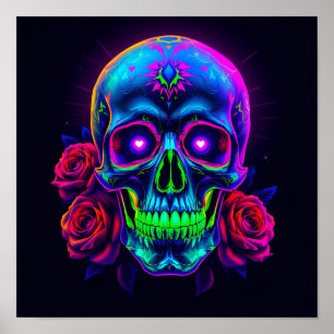 Skull and Roses Poster