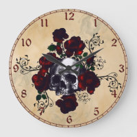 Skull and Roses Tattoo Style Goth Art