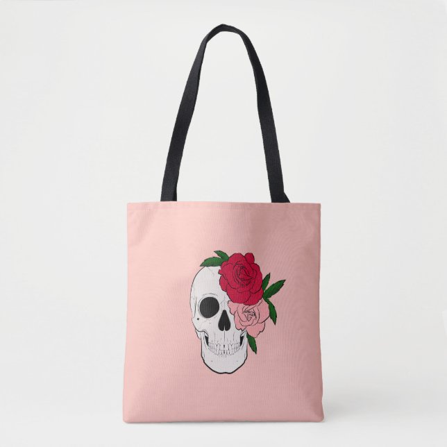 Skull and Roses Tote Bag (Front)