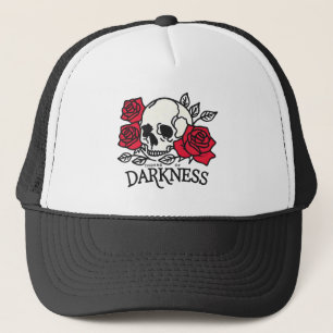 Skull And Roses Trucker Hat