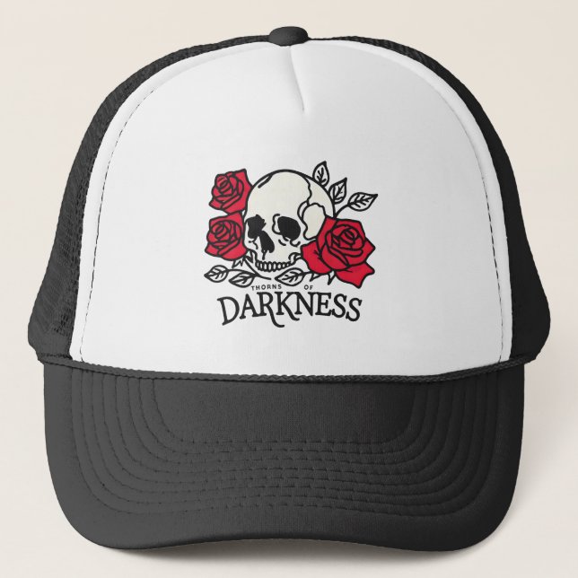 Skull And Roses Trucker Hat (Front)