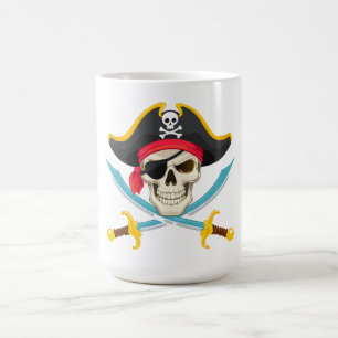 Skull and sabers coffee mug