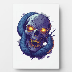 Skull and Serpent Duel Plaque