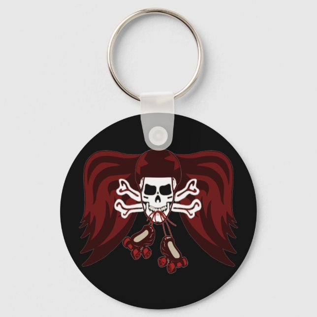 skull and skates keychain (Front)