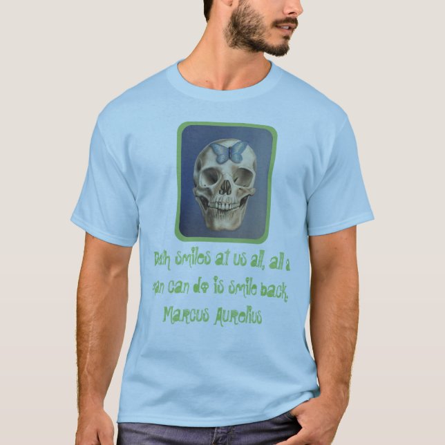 Skull and stoic quote shirt (Front)